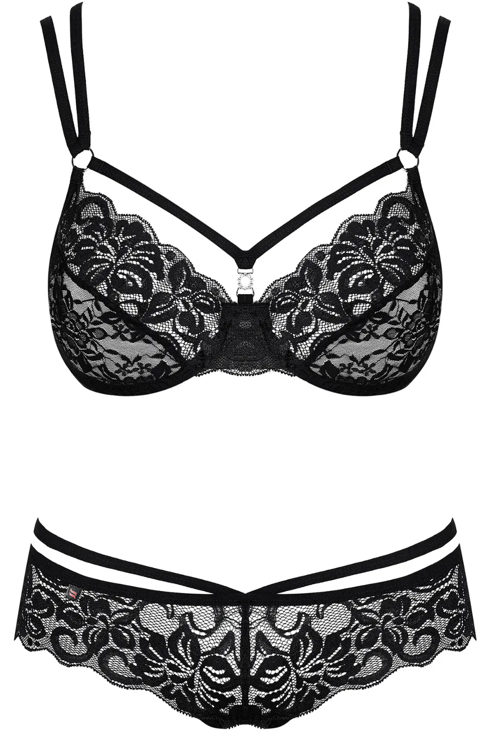 860 Underwired Bra & Thong Black