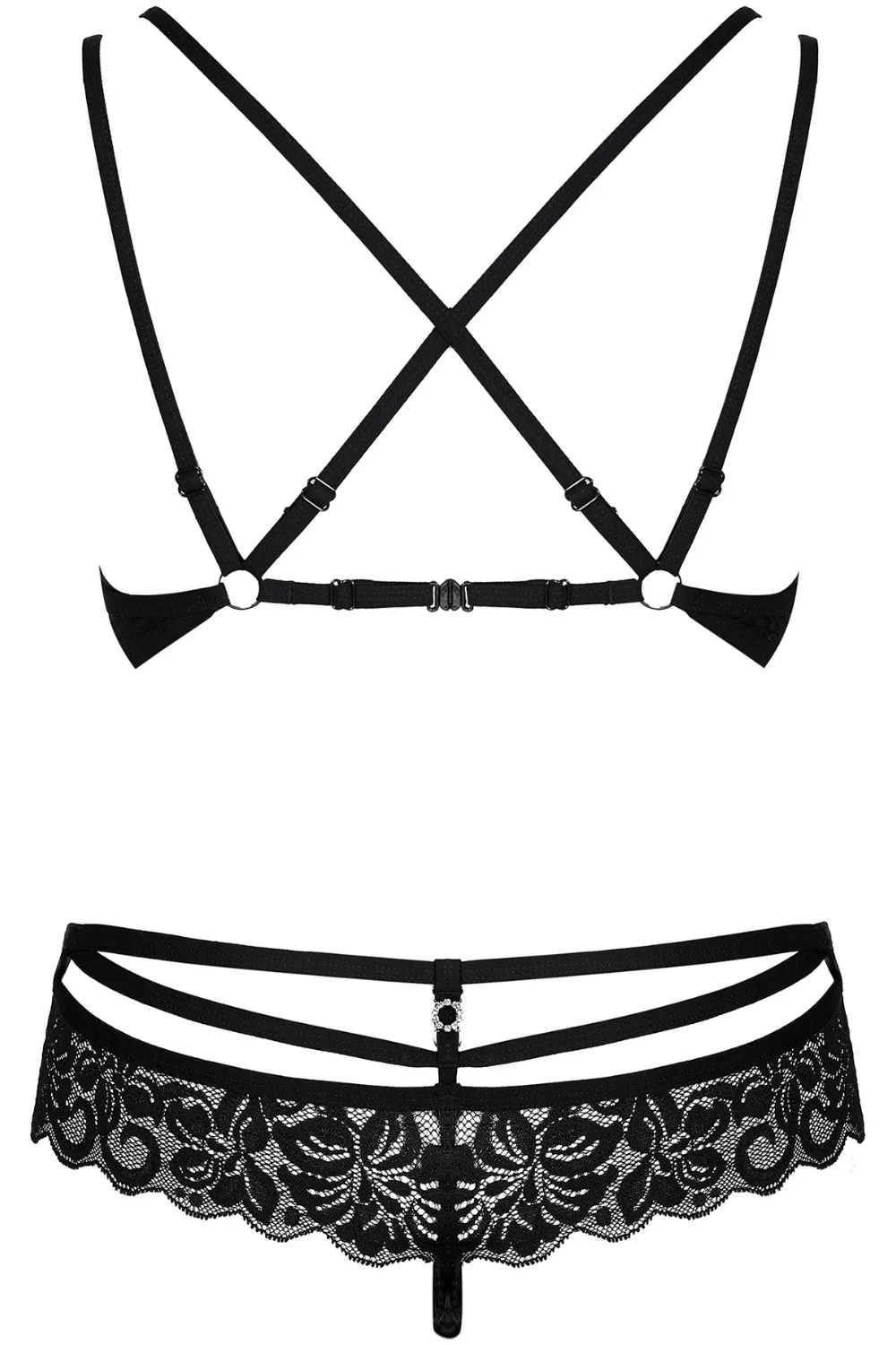 860 Underwired Bra & Thong Black