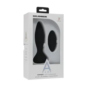 A-Play Rimmer Experienced Rechargeable Silicone Anal Plug with Remote Black