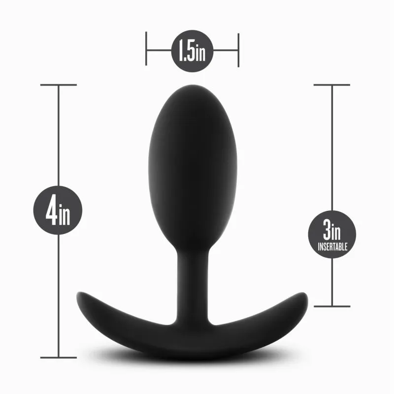 Anal Adventures Platinum Silicone Vibra Slim Plug Medium