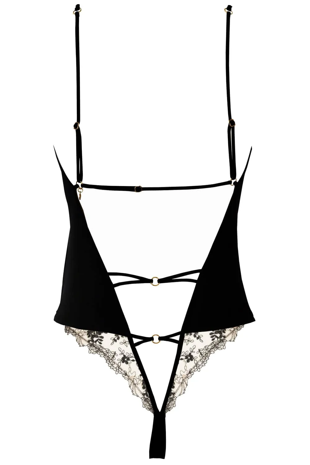 Après Minuit Thong Bodysuit Black