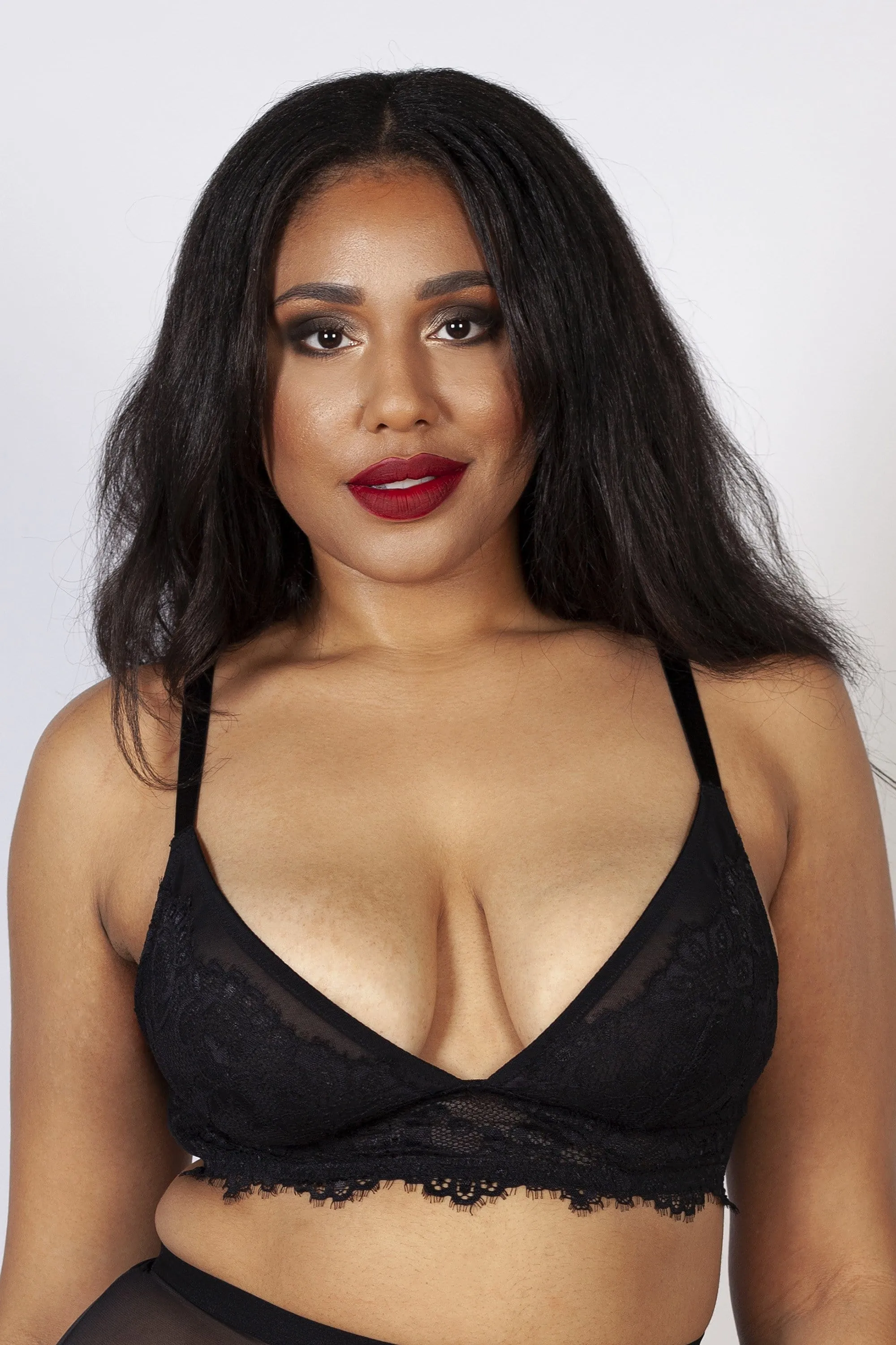 Bella Lace Soft Cup Bra Black