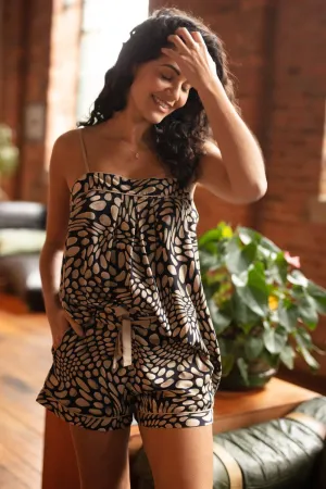 Carnaby Pebble Print Cami and Short Set. Size UK 14