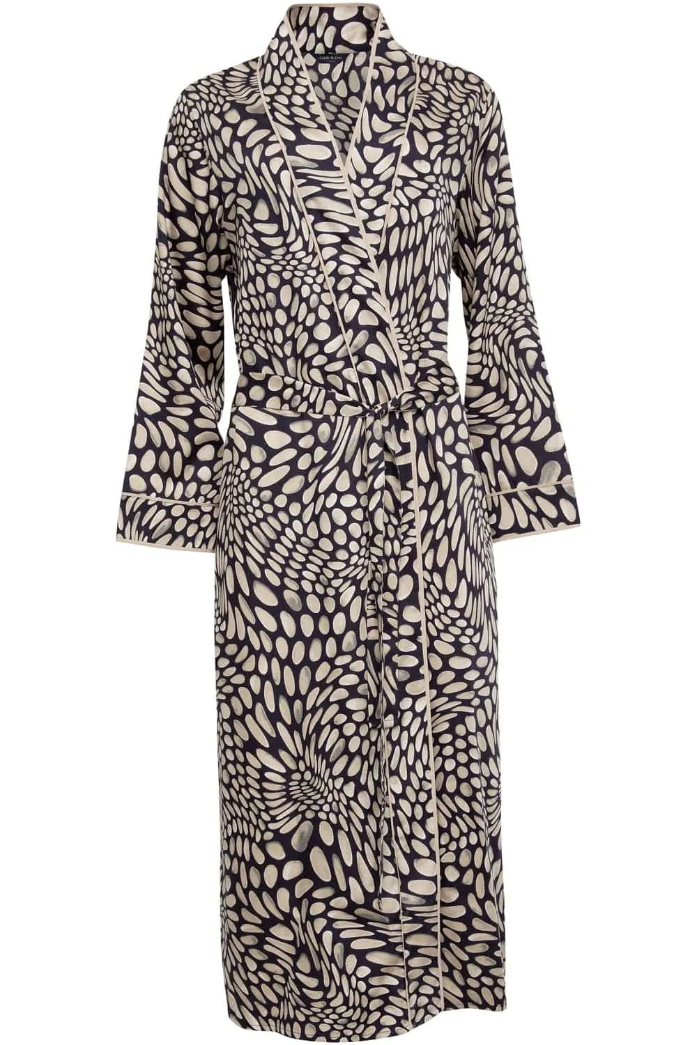 Carnaby Pebble Print Long Dressing Gown. Size UK 8