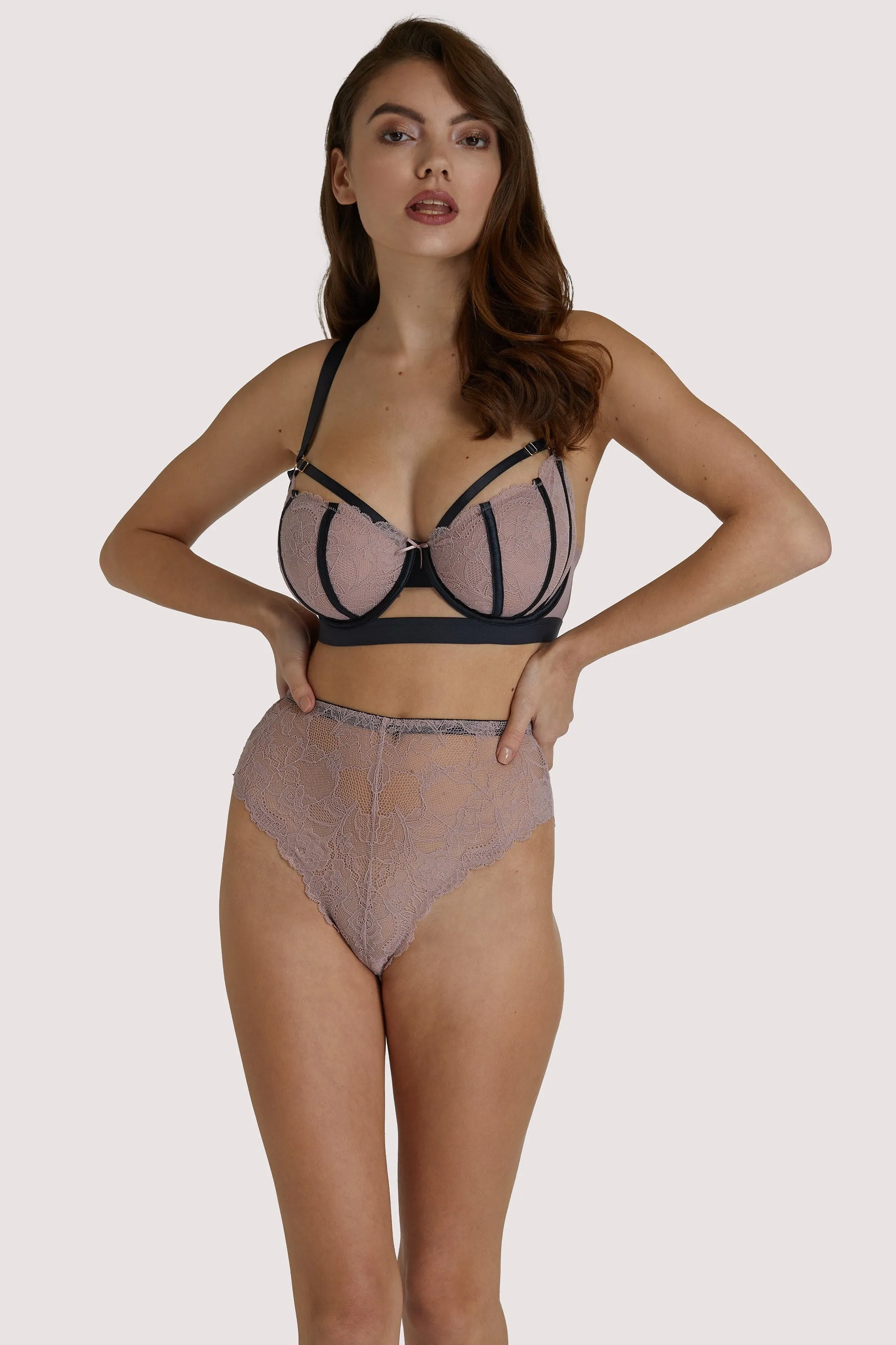 Celestina Satin Binding Lace Fuller Bust Bra