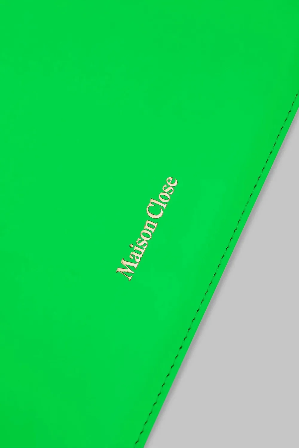 Corps à Corps Leather Pouch Neon Green