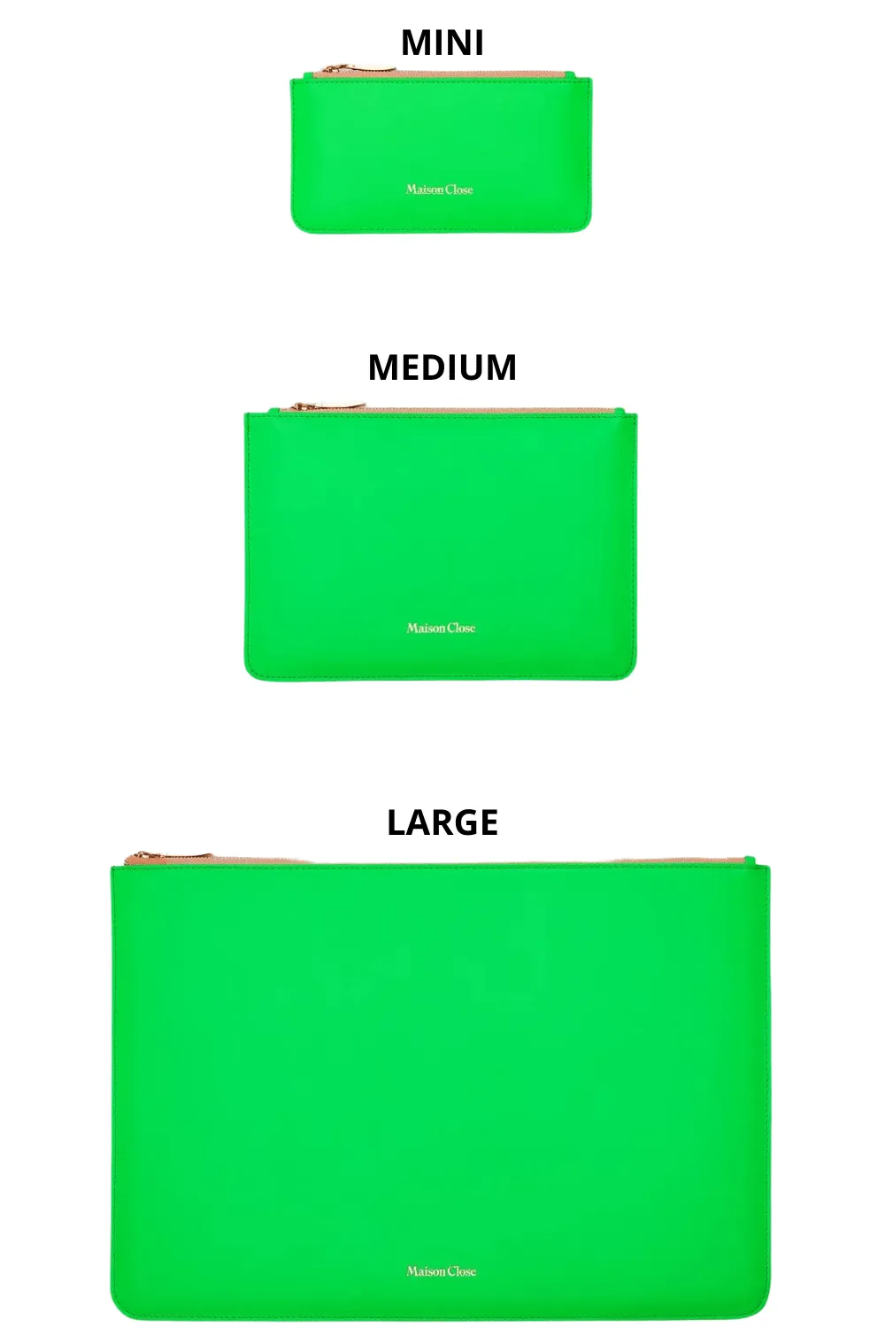 Corps à Corps Leather Pouch Neon Green