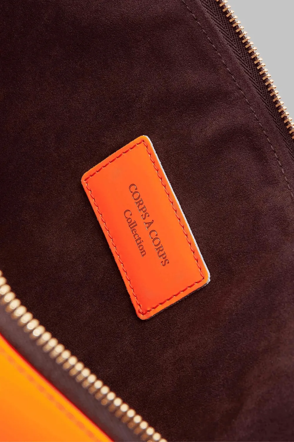 Corps à Corps Leather Pouch Neon Orange