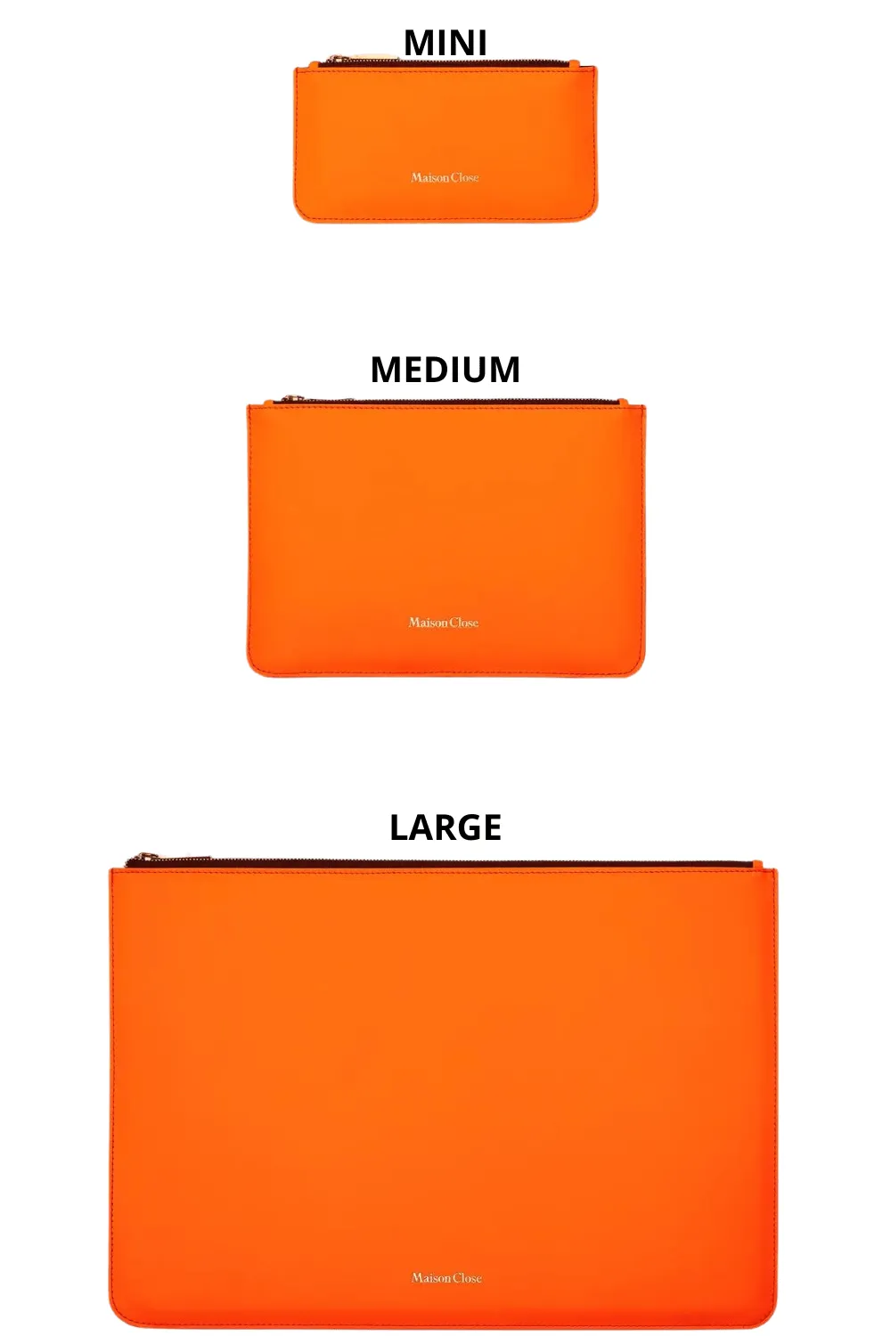 Corps à Corps Leather Pouch Neon Orange
