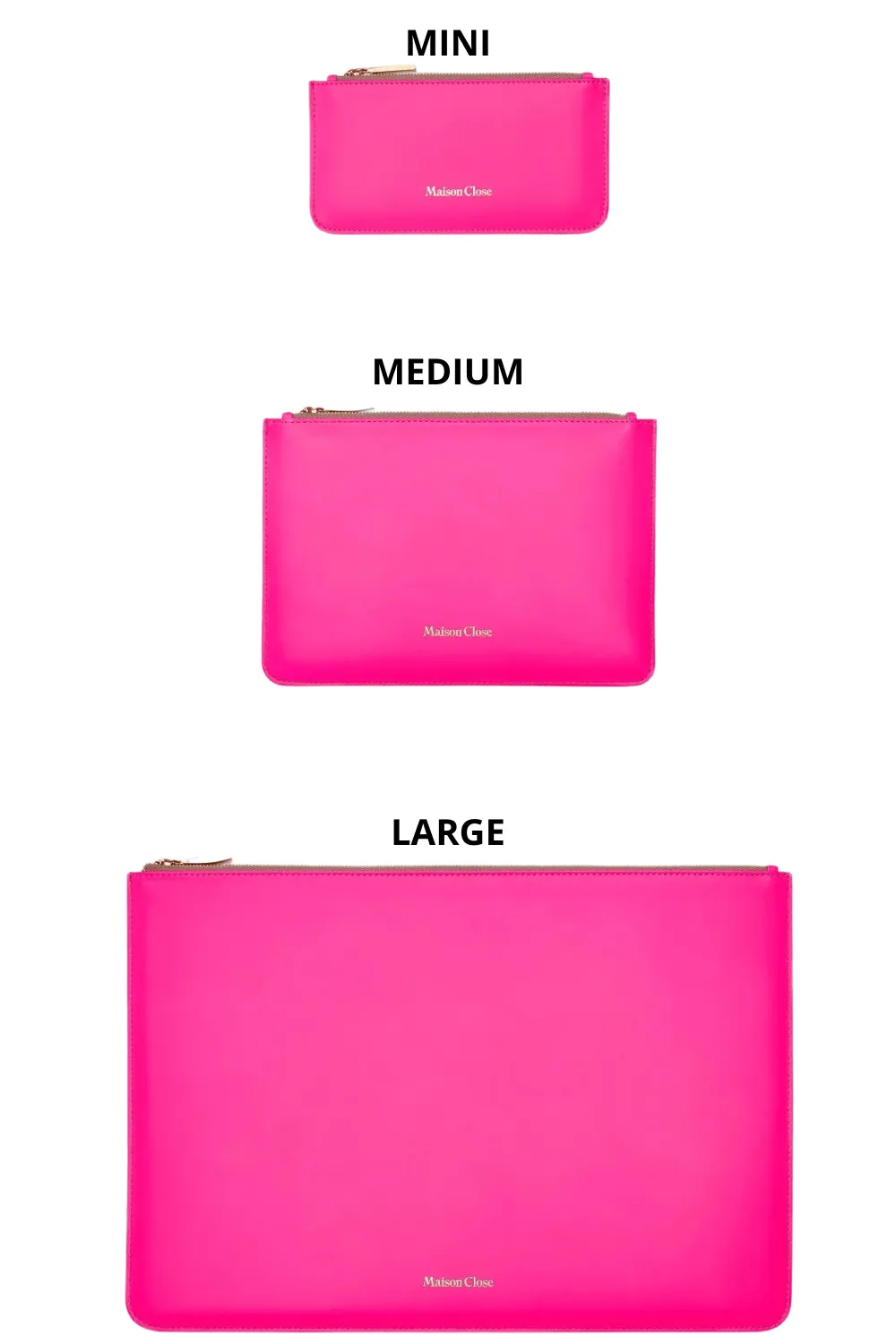 Corps à Corps Leather Pouch Neon Pink