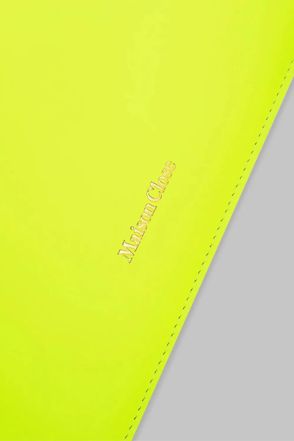 Corps à Corps Leather Pouch Neon Yellow
