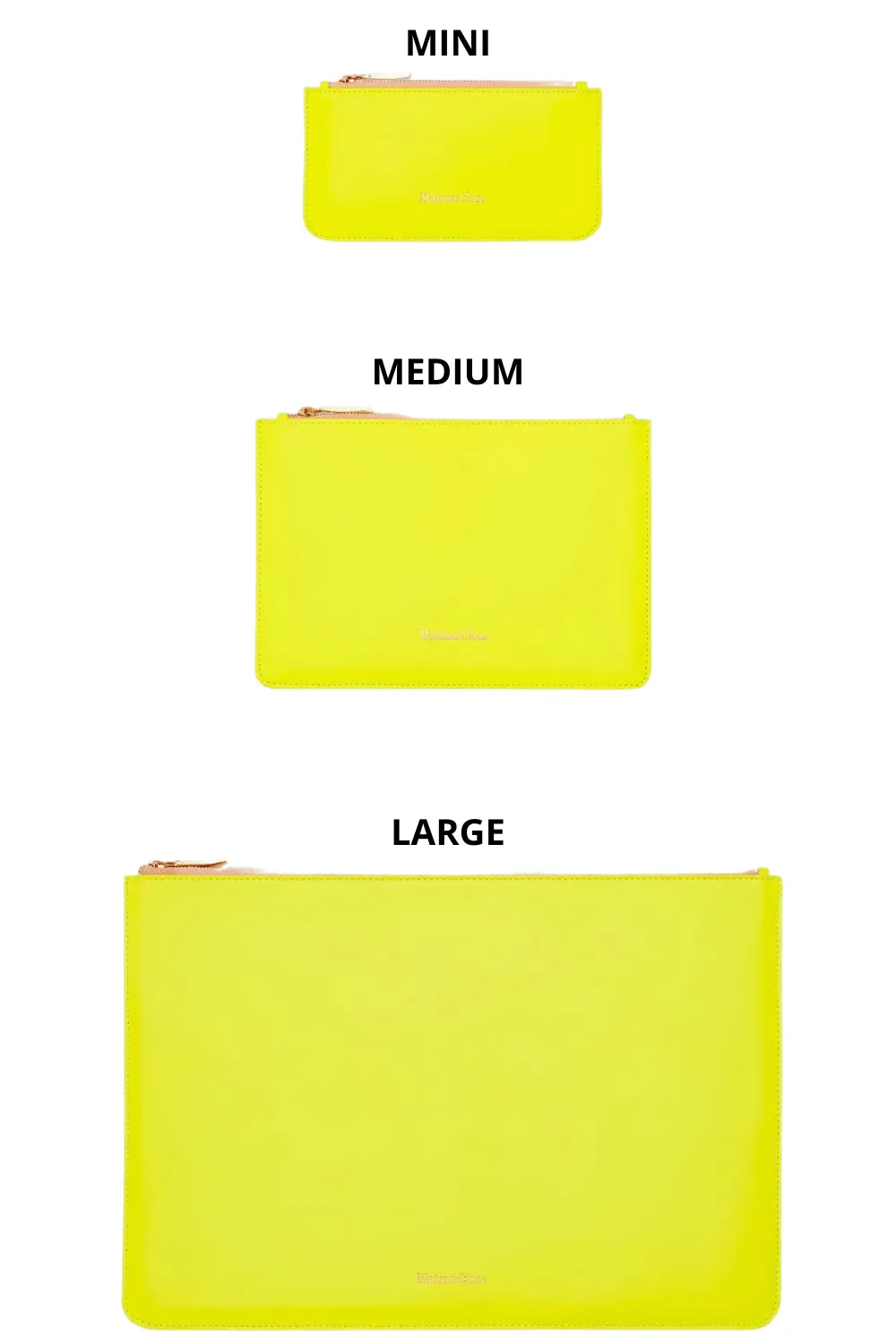 Corps à Corps Leather Pouch Neon Yellow