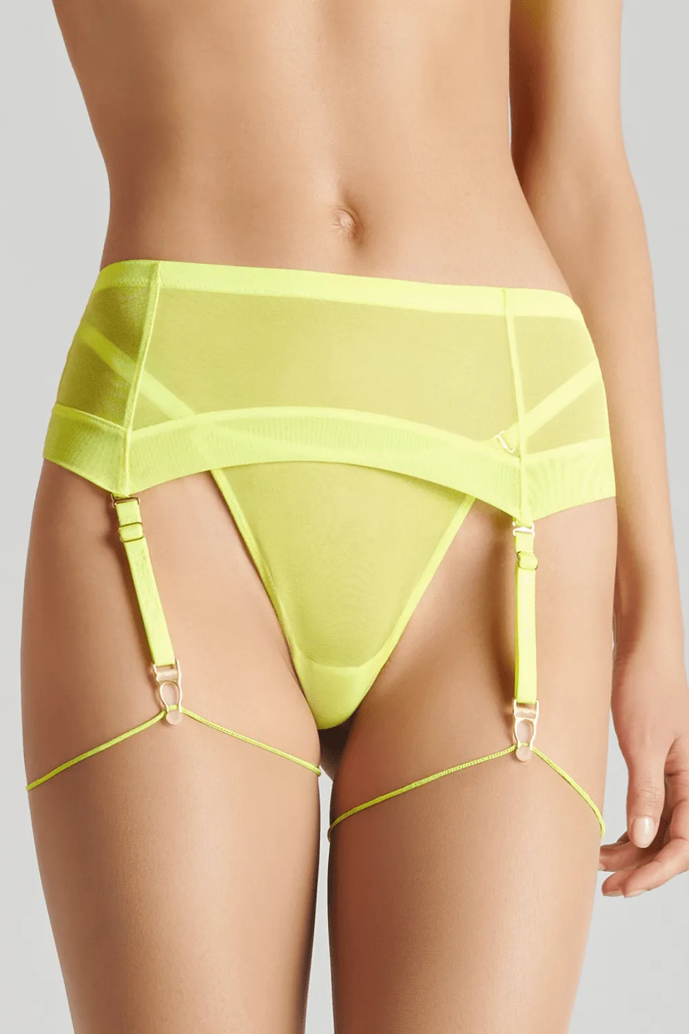 Corps à Corps Suspender Belt Neon Yellow