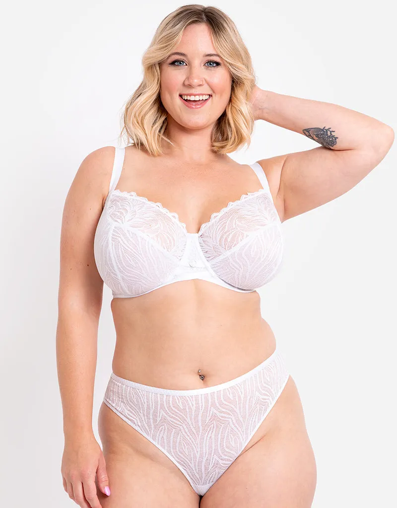 Curvy Kate Lace Daze Brazilian Brief White