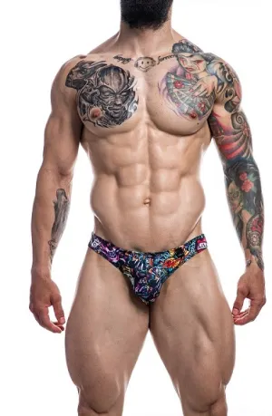 Cut For Men  Low Rise Bikini Brief Tattoo Large