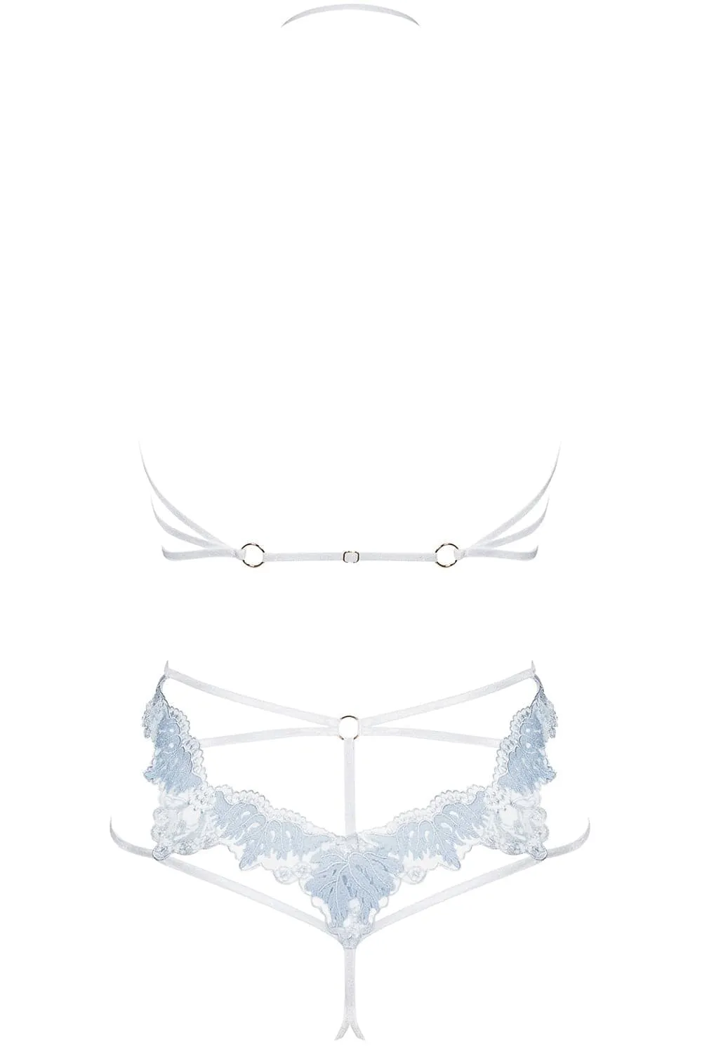 Deilana Open Bra & High Waist Thong. Size L-XL (UK 12-14)