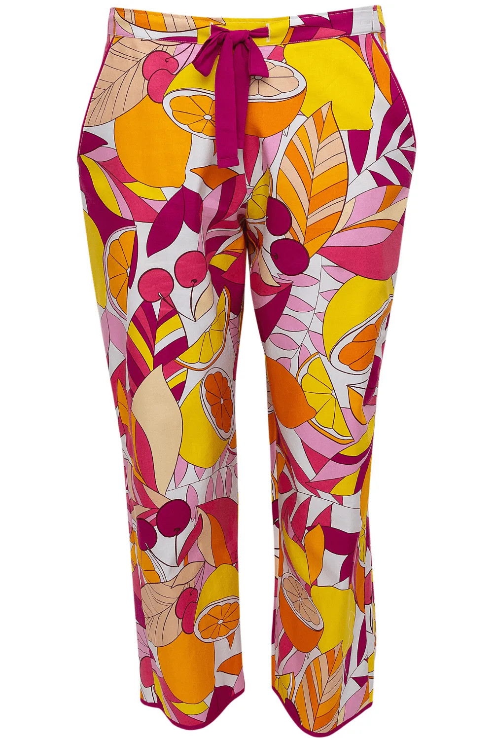 Emmi Fruit Print Cropped Pyjama Pants. Size UK 10