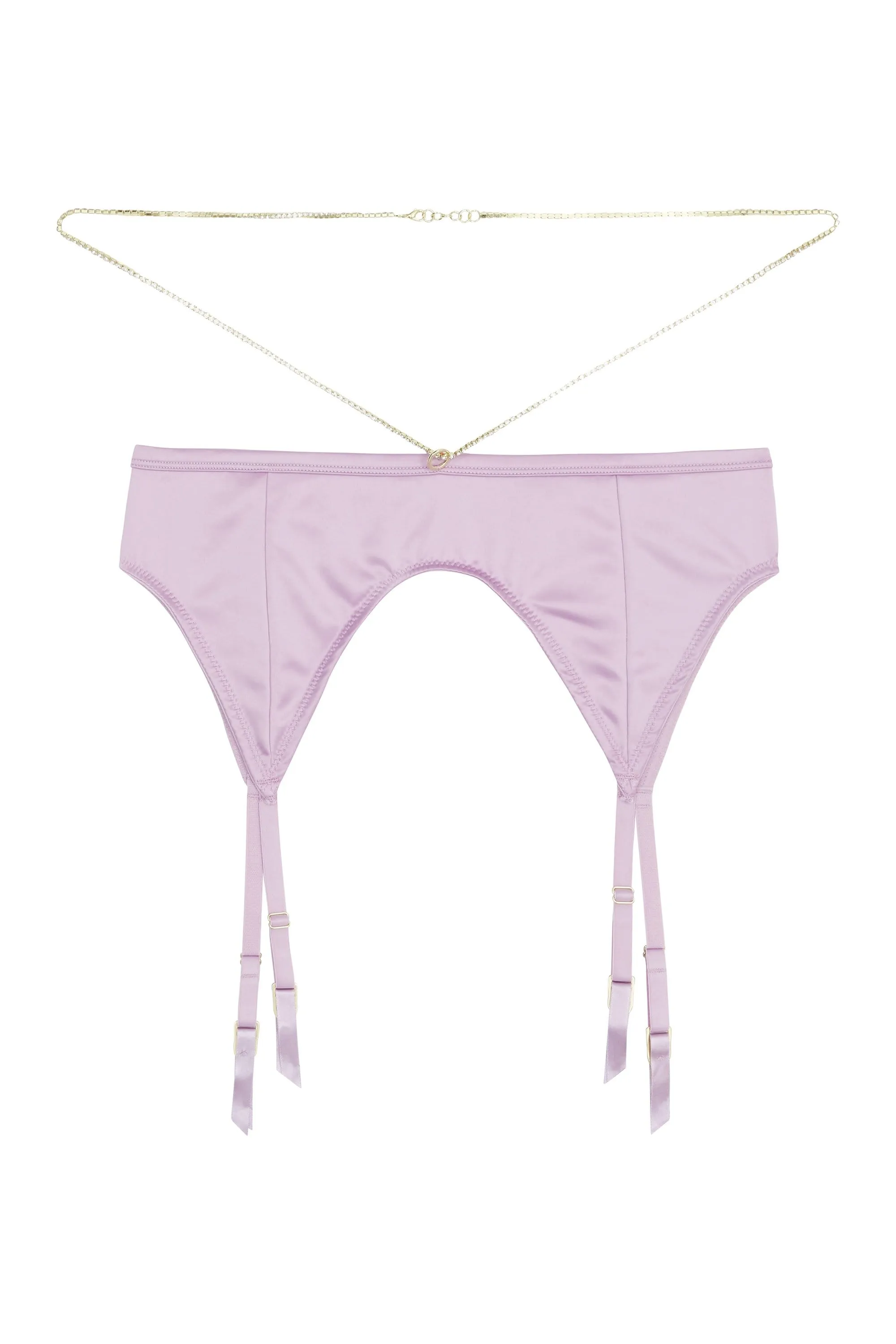 Felicity Hayward Knox Chain Satin Suspender Lilac