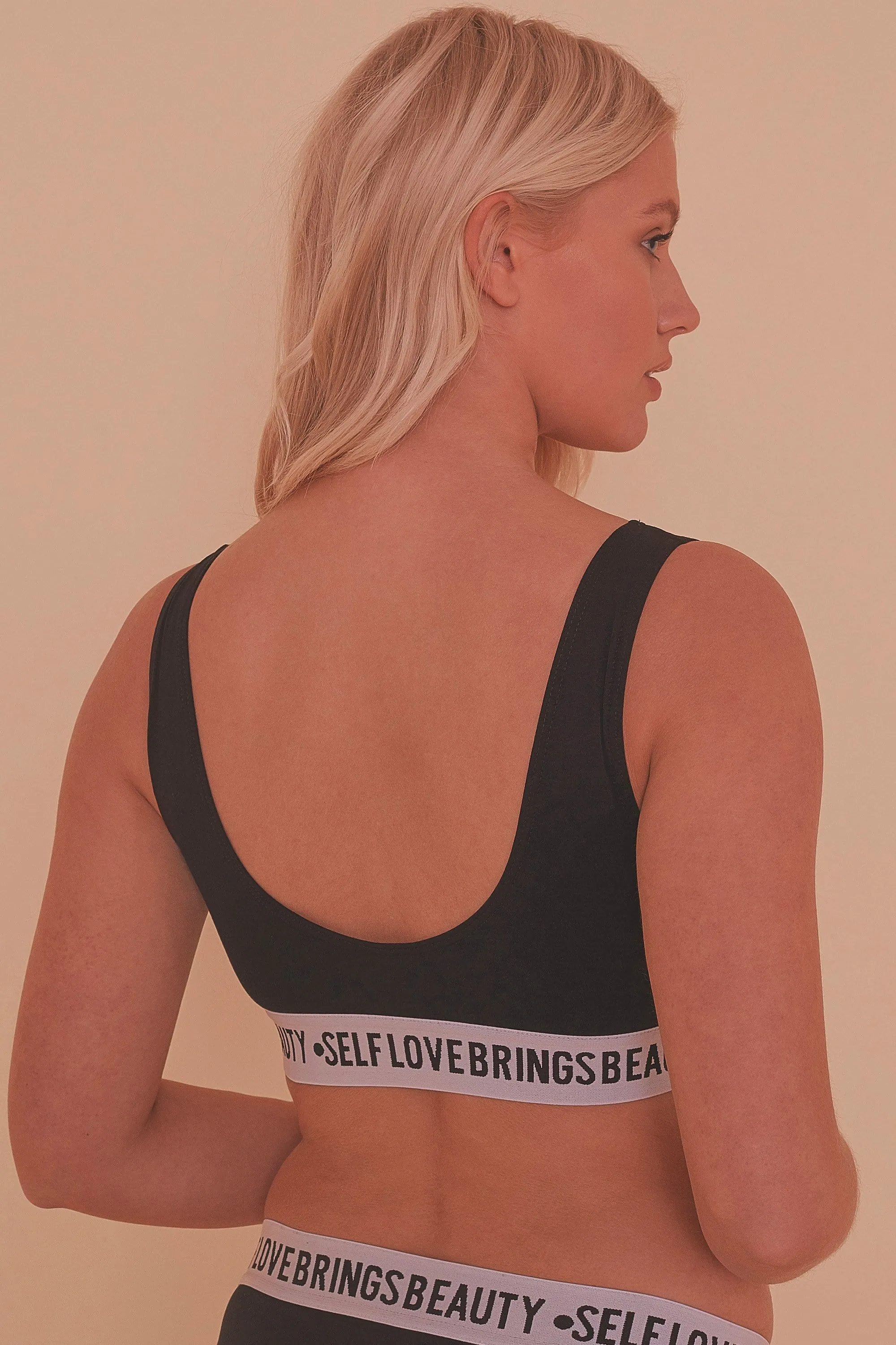 Felicity Hayward Self Love Black Crop Top