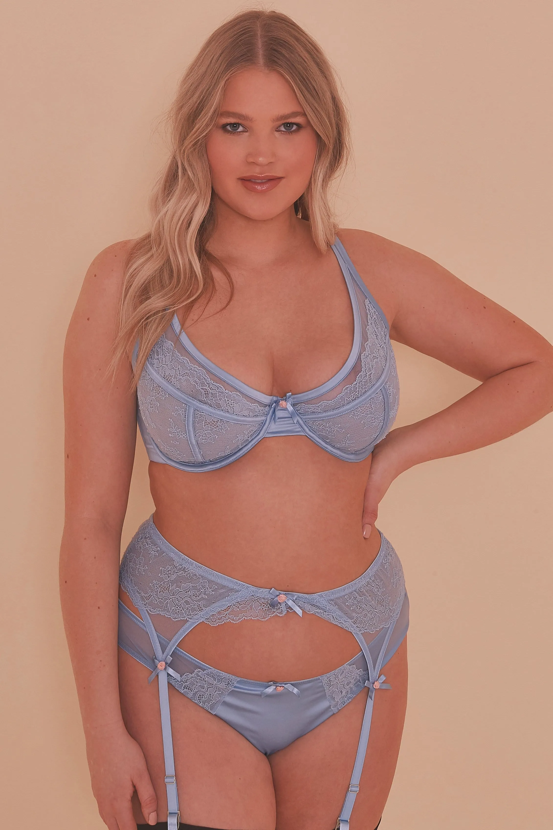 Felicity Hayward Sybil Baby Blue High Apex Bra Curve