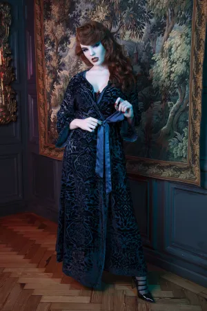 FFFB Teal devore long robe