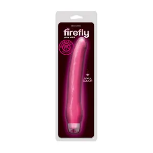 Firefly Glow Stick 11 in. Vibrating Dildo Pink