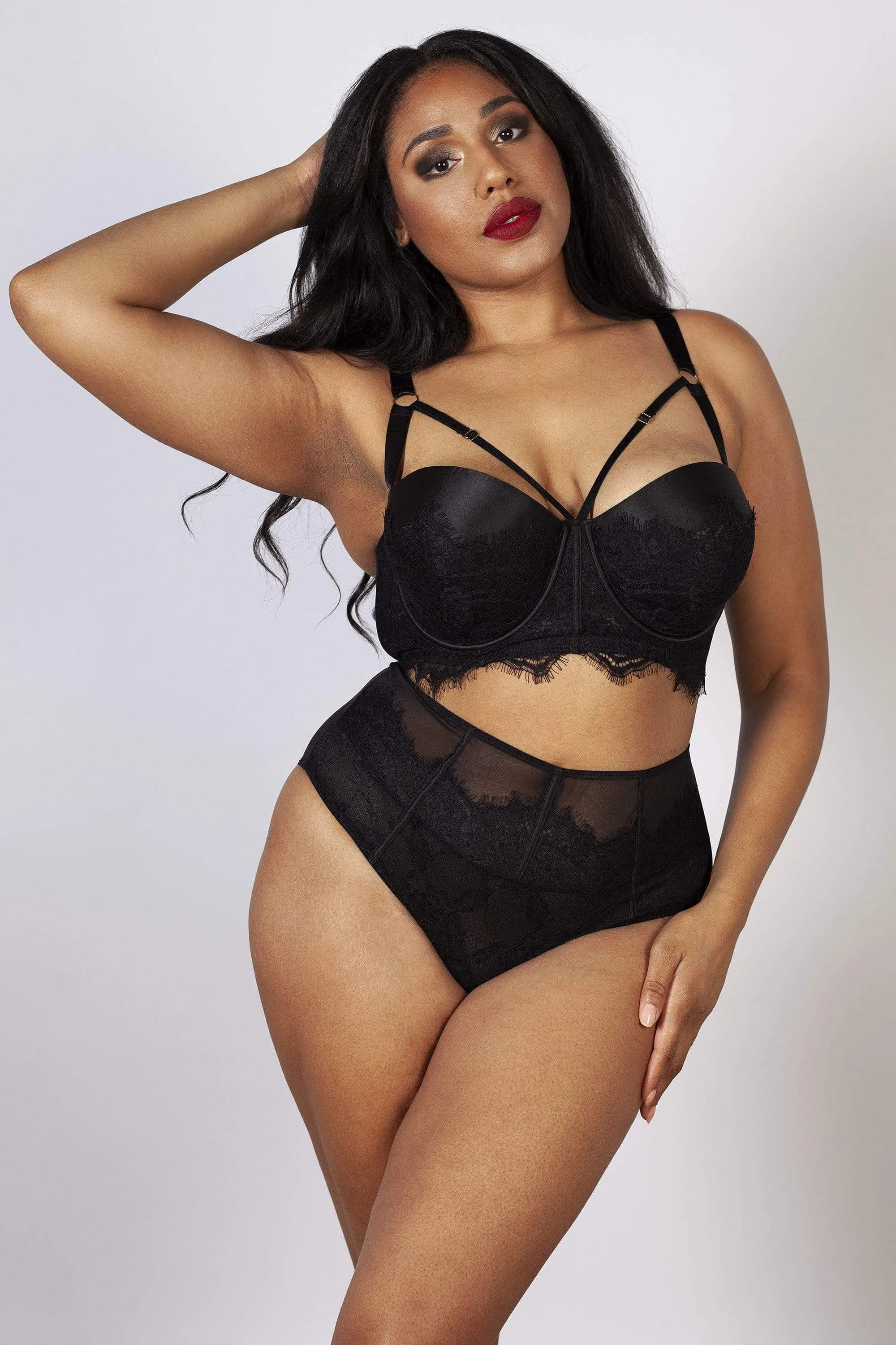 Gabi Fresh Bianca Black Longline Bra B - H