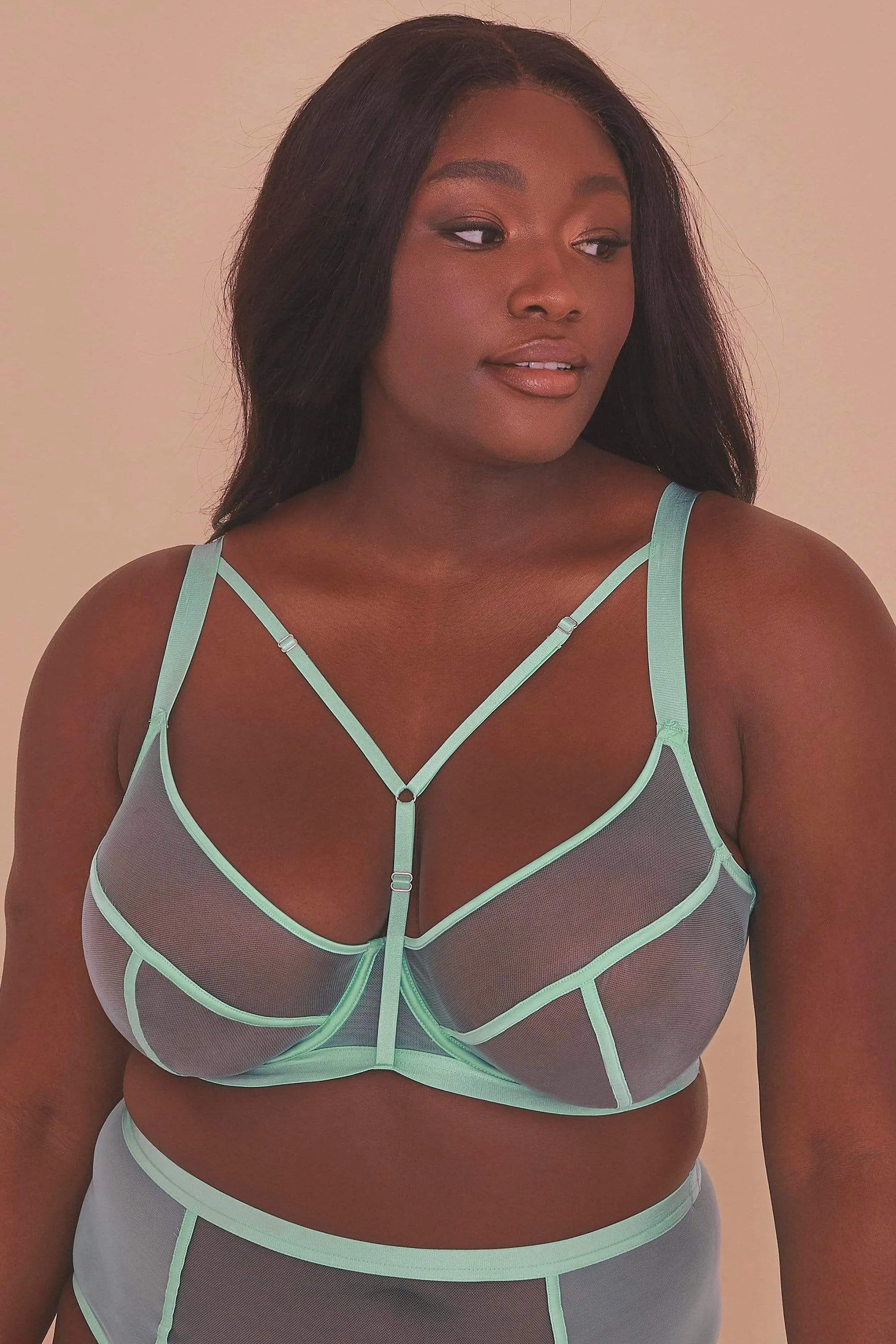 Gabi Fresh Misha Turquoise Non Padded Strappy Bra