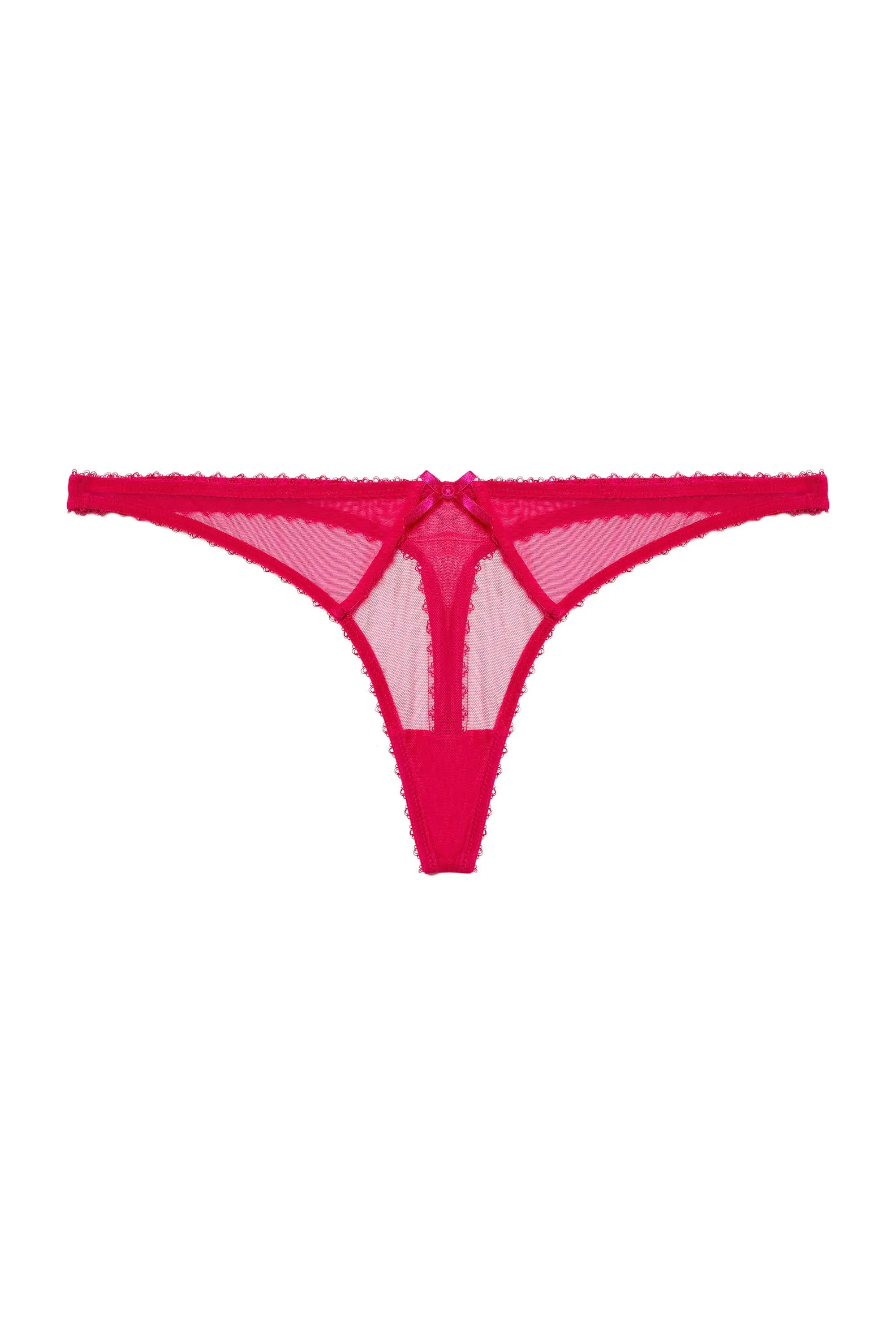 Grace Hot Pink Mesh Thong