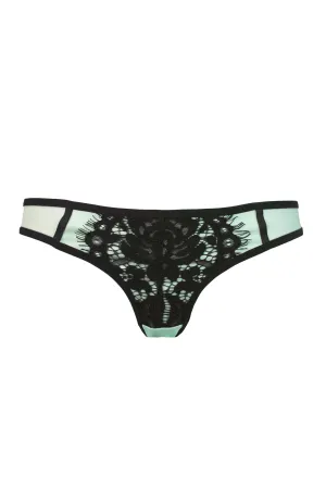Hedy Mint Lace Curve Brief
