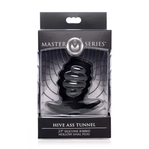 Hive Ass Tunnel 2.9 Silicone Ribbed Hollow Anal Plug - Small