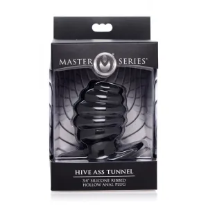 Hive Ass Tunnel 3.4 Silicone Ribbed Hollow Anal Plug - Medium