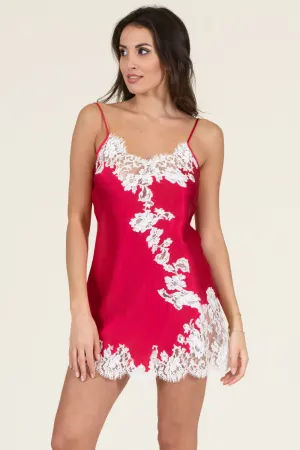 Italian Silk Chemise in Raspberry