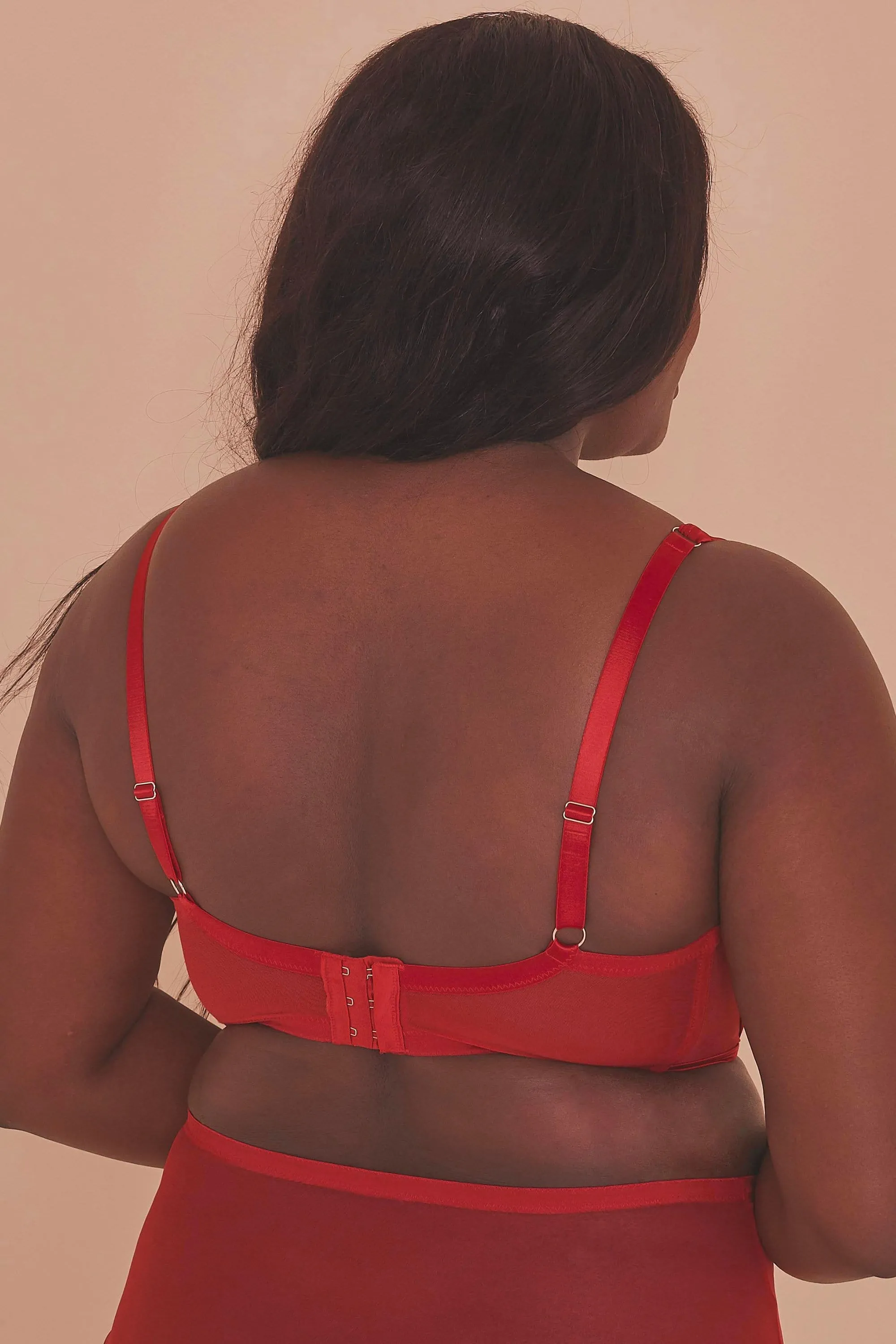 Kylie Red Lace Up High Apex Bra