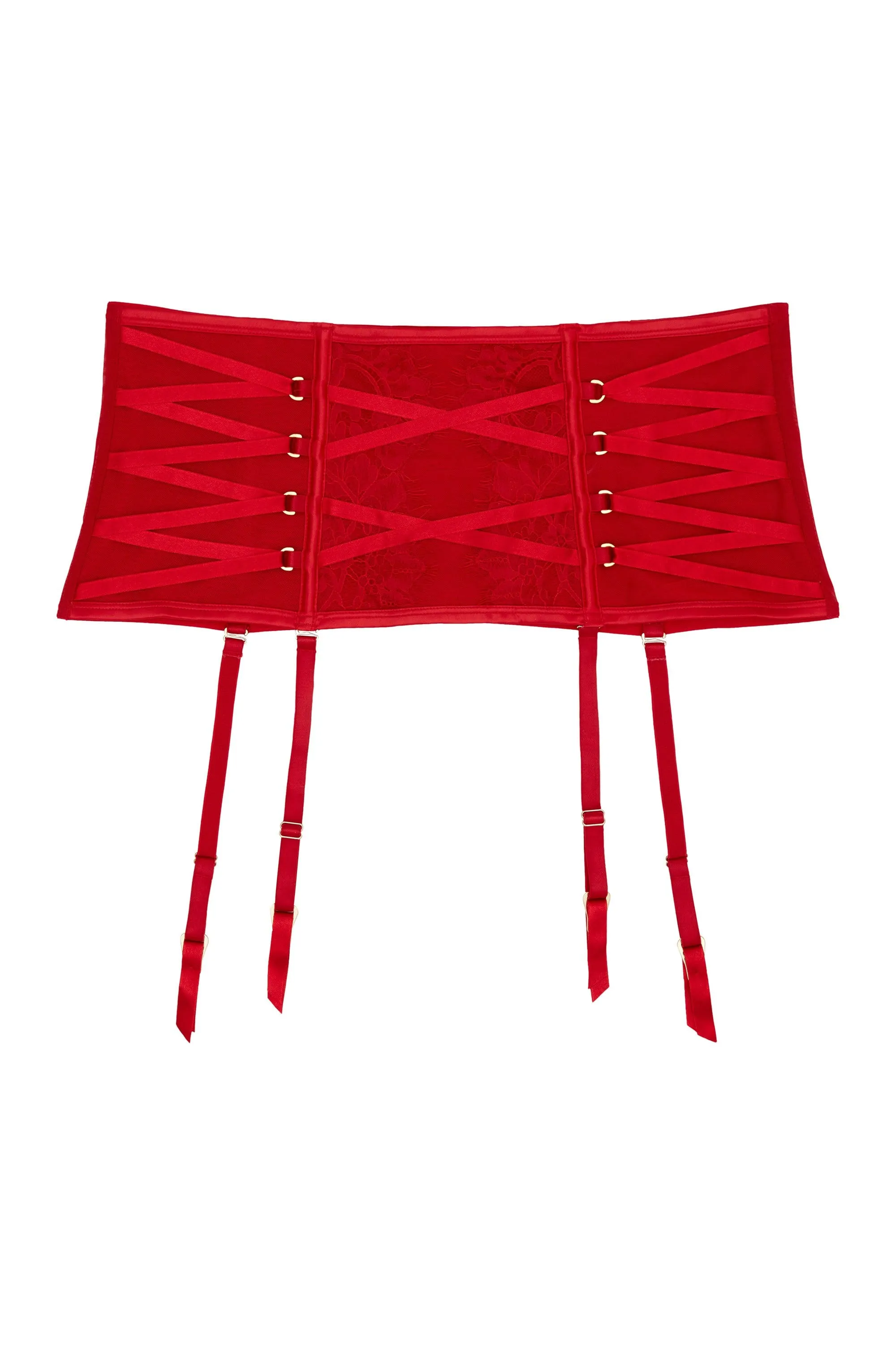 Kylie Red Lace Up Waspie