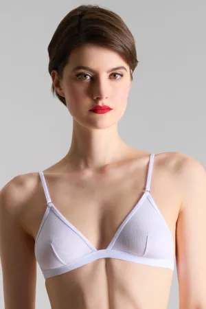 La Femme Amazone Triangle Bra White