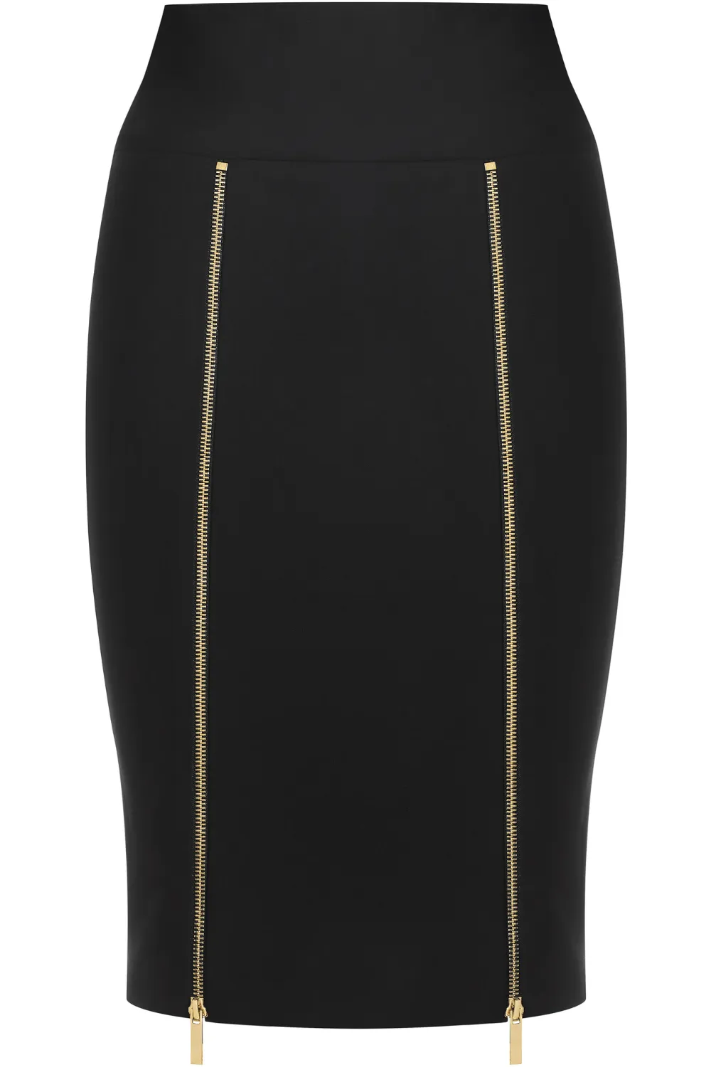Le Vestiaire Wool Pencil Skirt with Zips