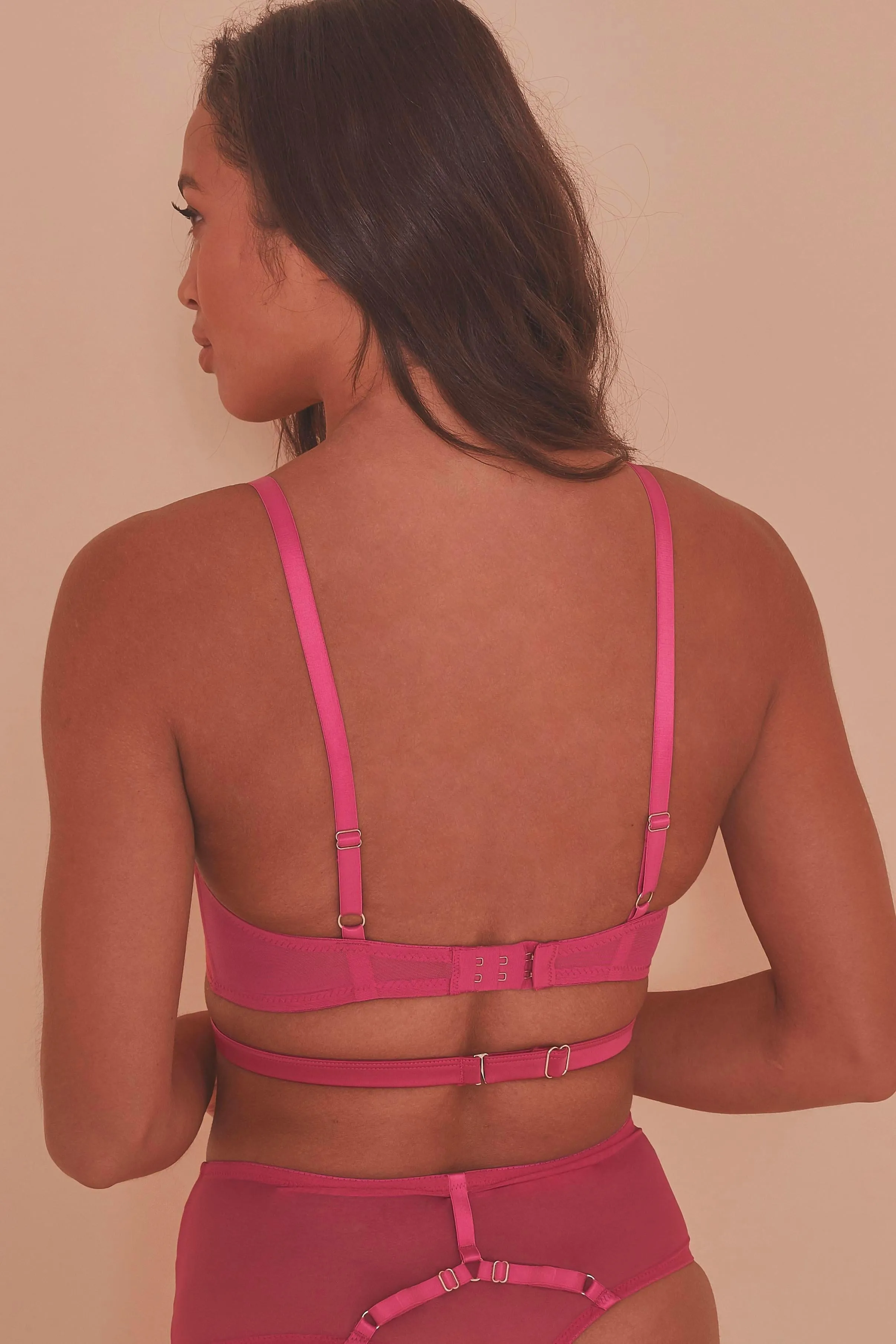 Madeleine Bondage Bra Core Hot Pink