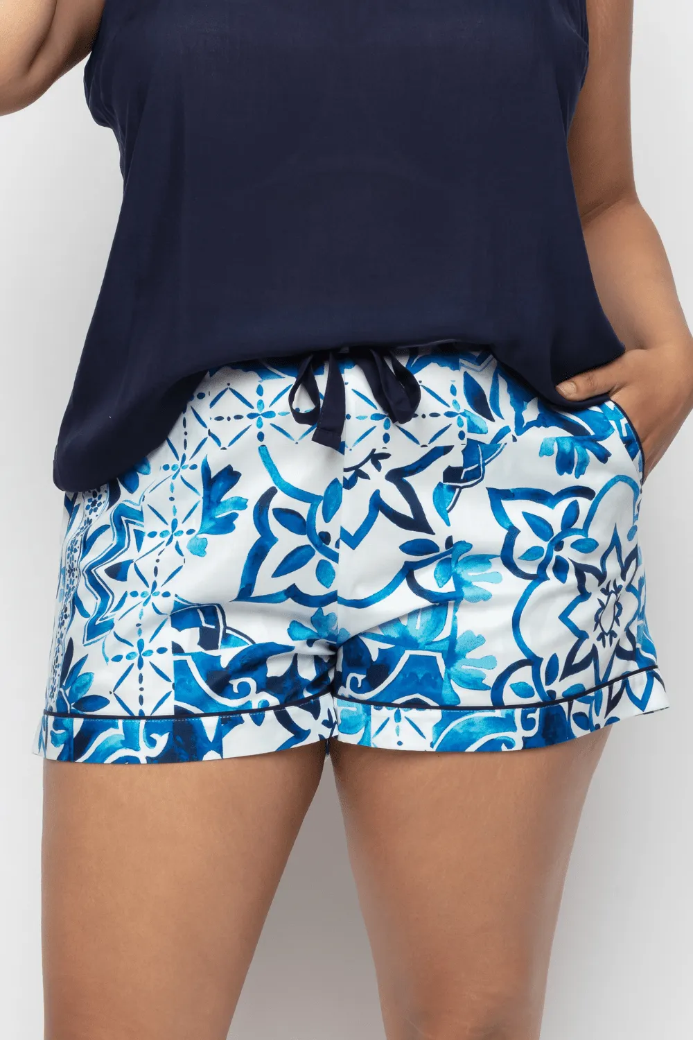 Marie Tile Print Shorts. Size UK 8