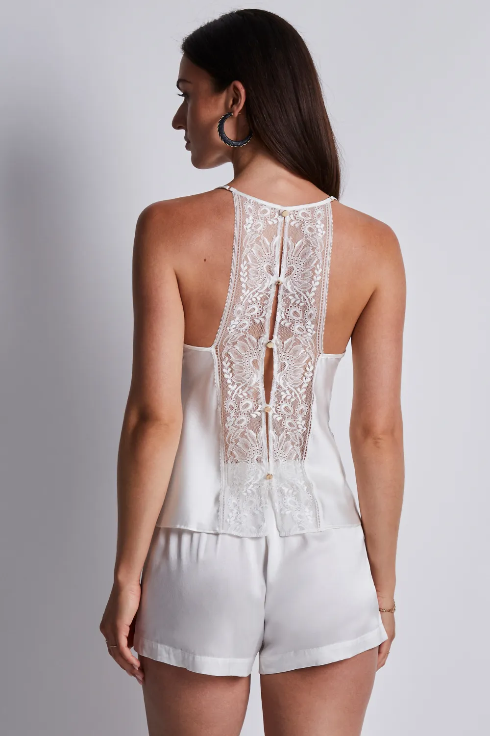 Midnight Whisper Silk Shorts Opale