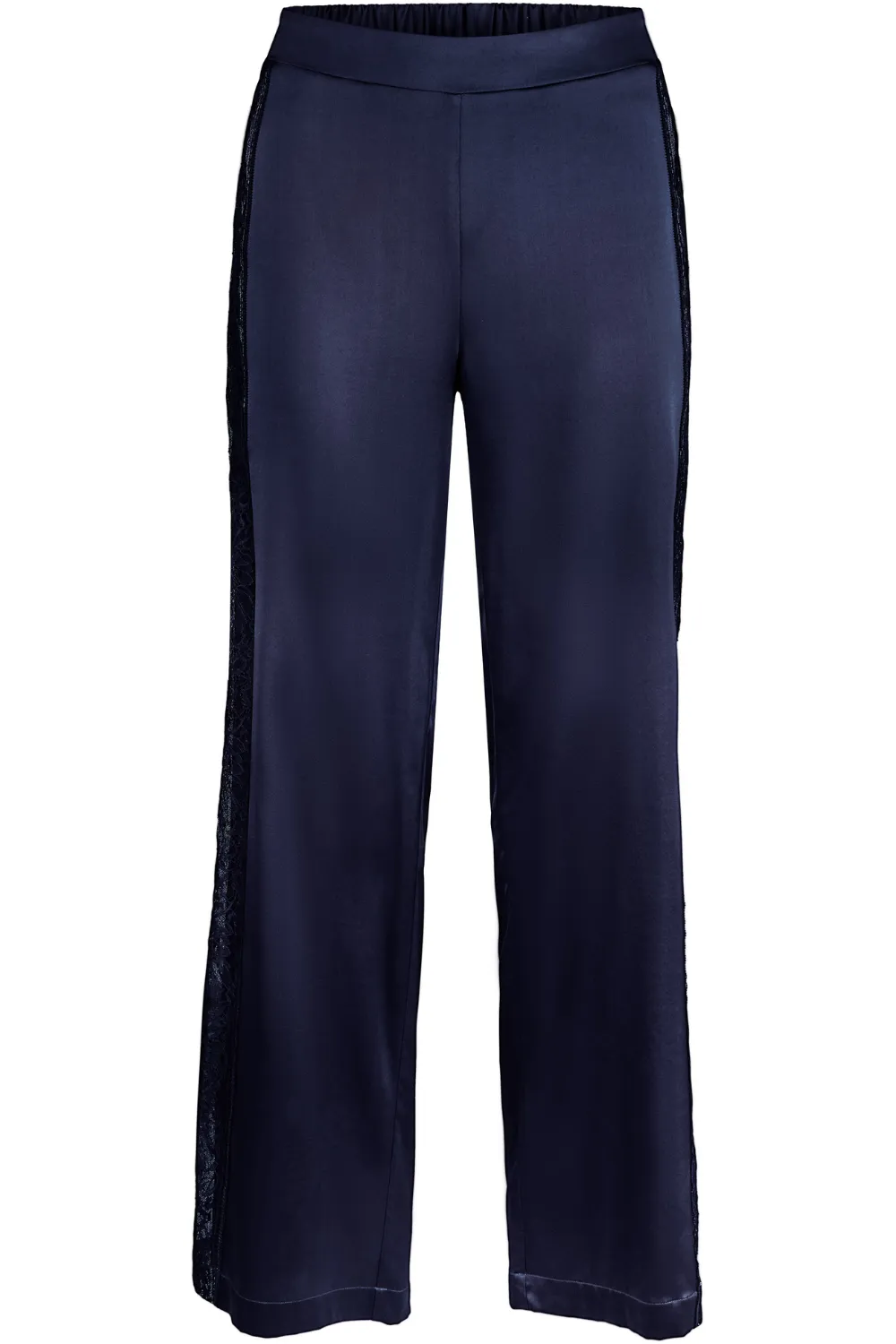 Midnight Whisper Silk Trousers Evening Blue