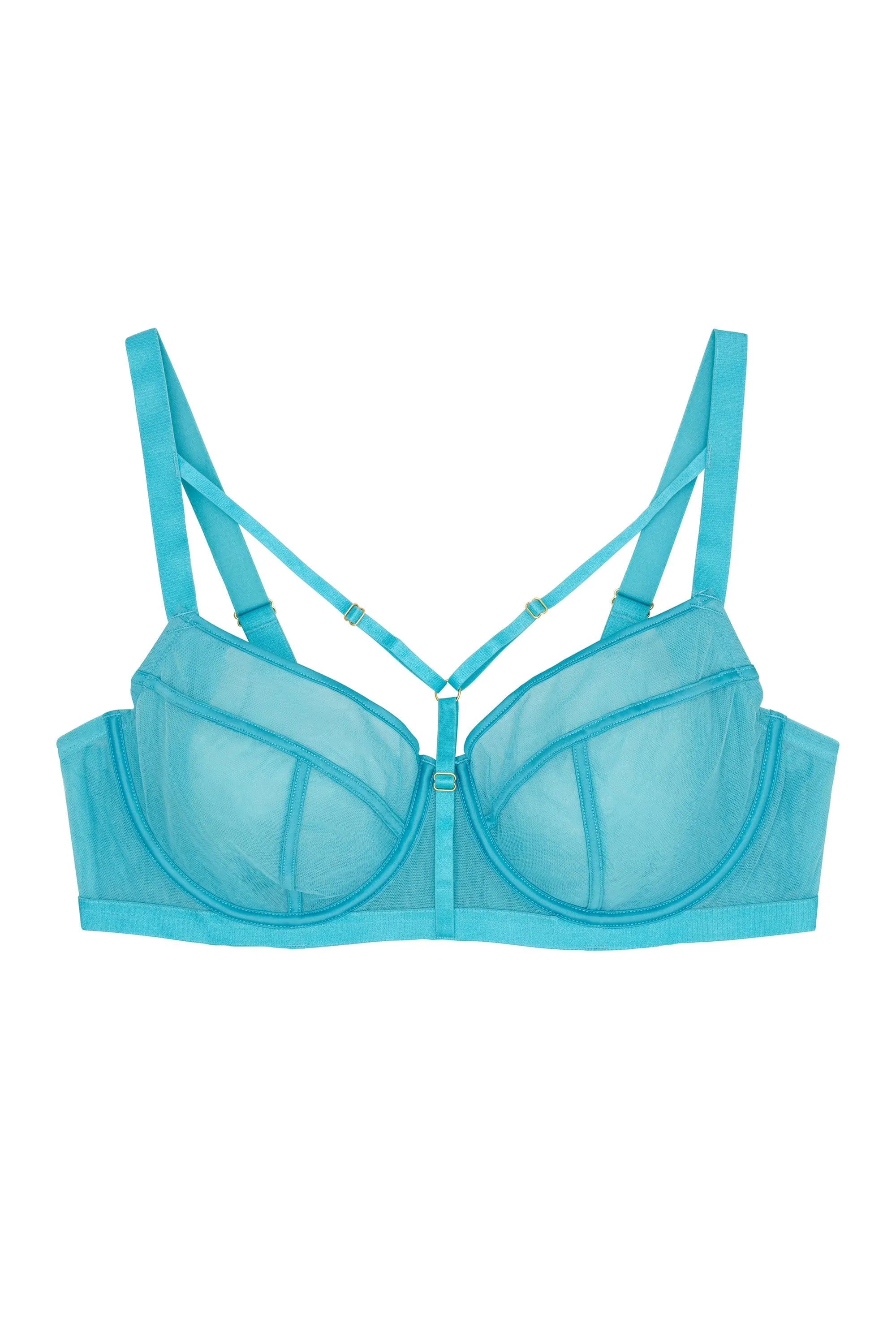 Misha Turquoise Non Padded Strappy Bra