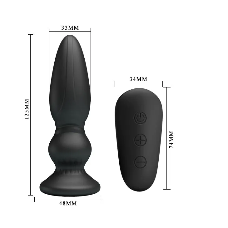 MR Play Powerful Vibrating Anal Plug Remote Butt Prostate Massager Sex Toy