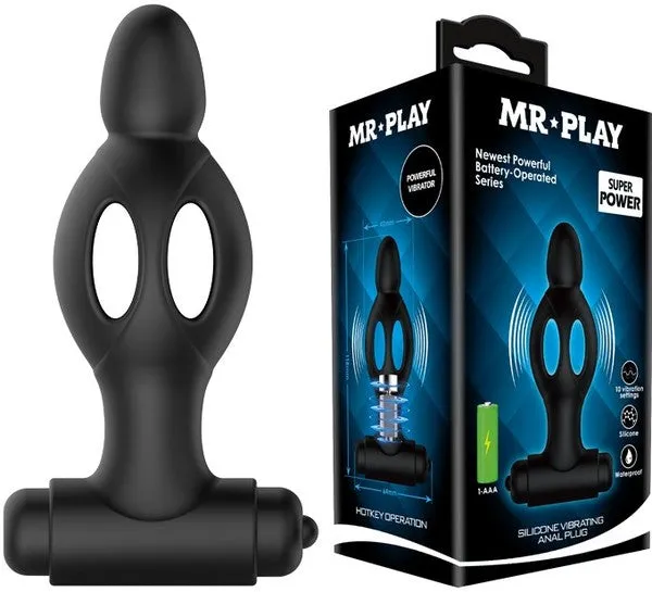 MR Play Silicone Vibrating Anal Plug Butt Prostate Massager