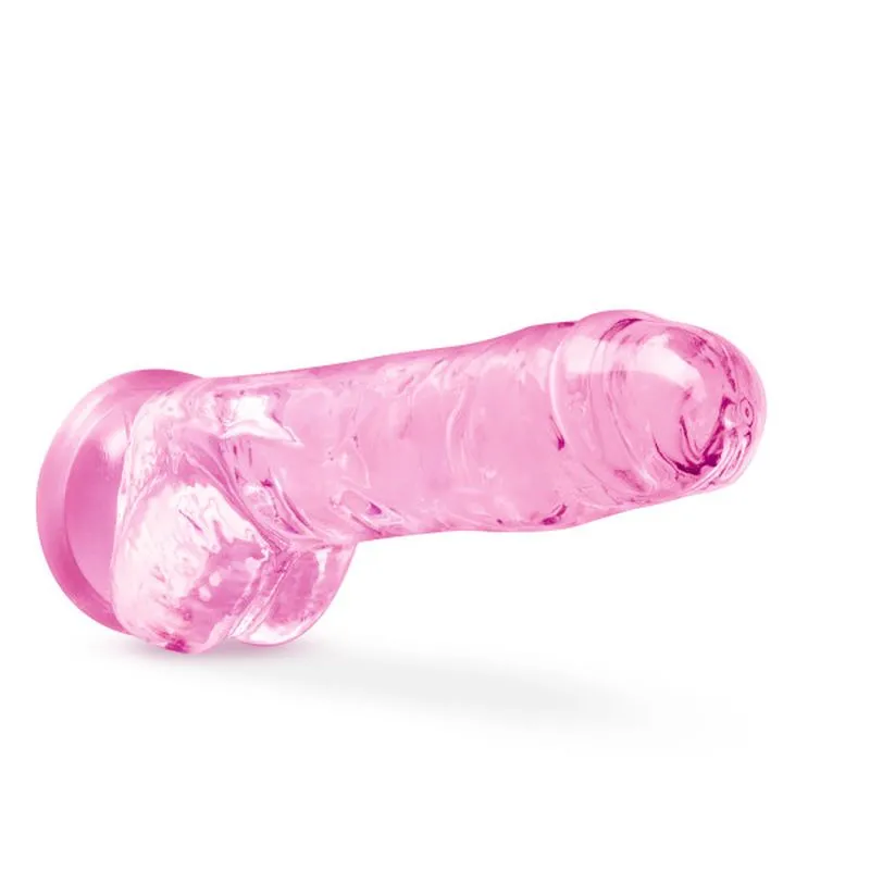 Naturally Yours 8 Crystaline Dildo Rose