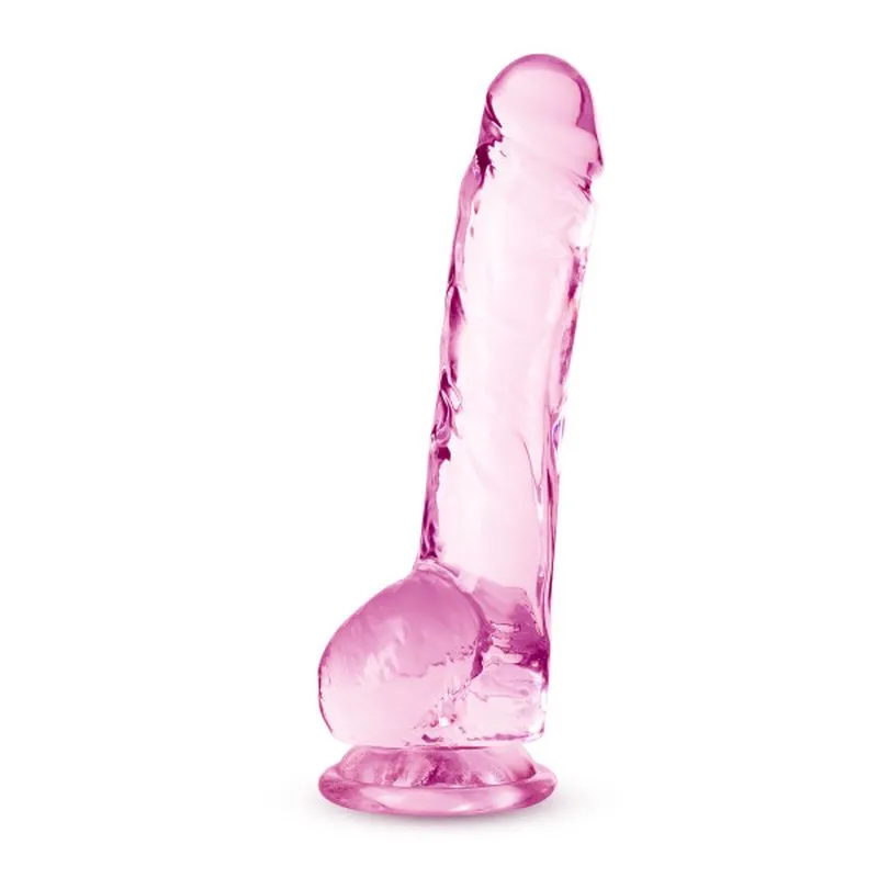 Naturally Yours 8 Crystaline Dildo Rose