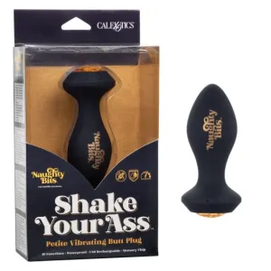 Naughty Bits Shake Your Ass Petite Vibrating Butt Plug - Black