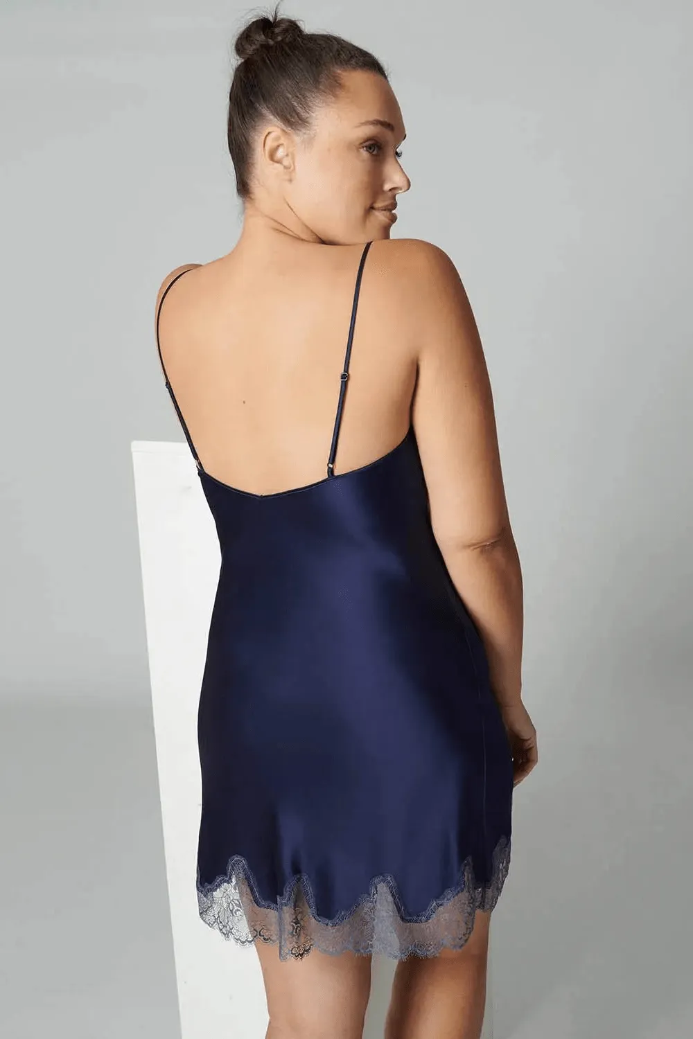 Nocturne Silk Nightdress Midnight. Size 1 (UK 8-10)
