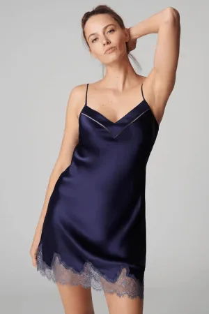 Nocturne Silk Nightdress Midnight. Size 1 (UK 8-10)