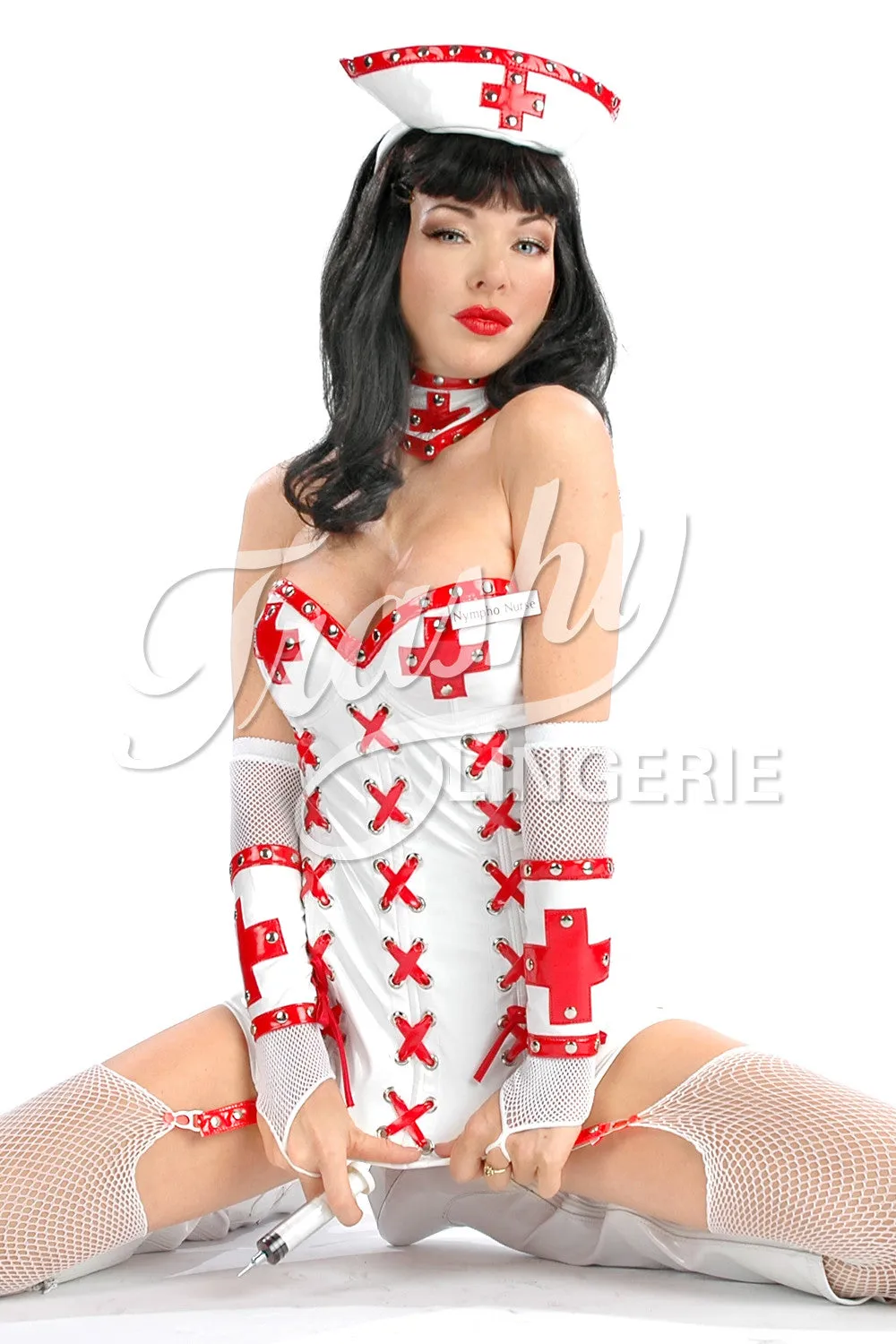 Nurse Napalm Strapless Garter Dress